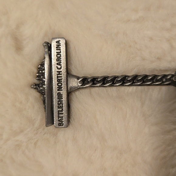 NC battleship Pewter collectable spoon - Picture 2 of 4